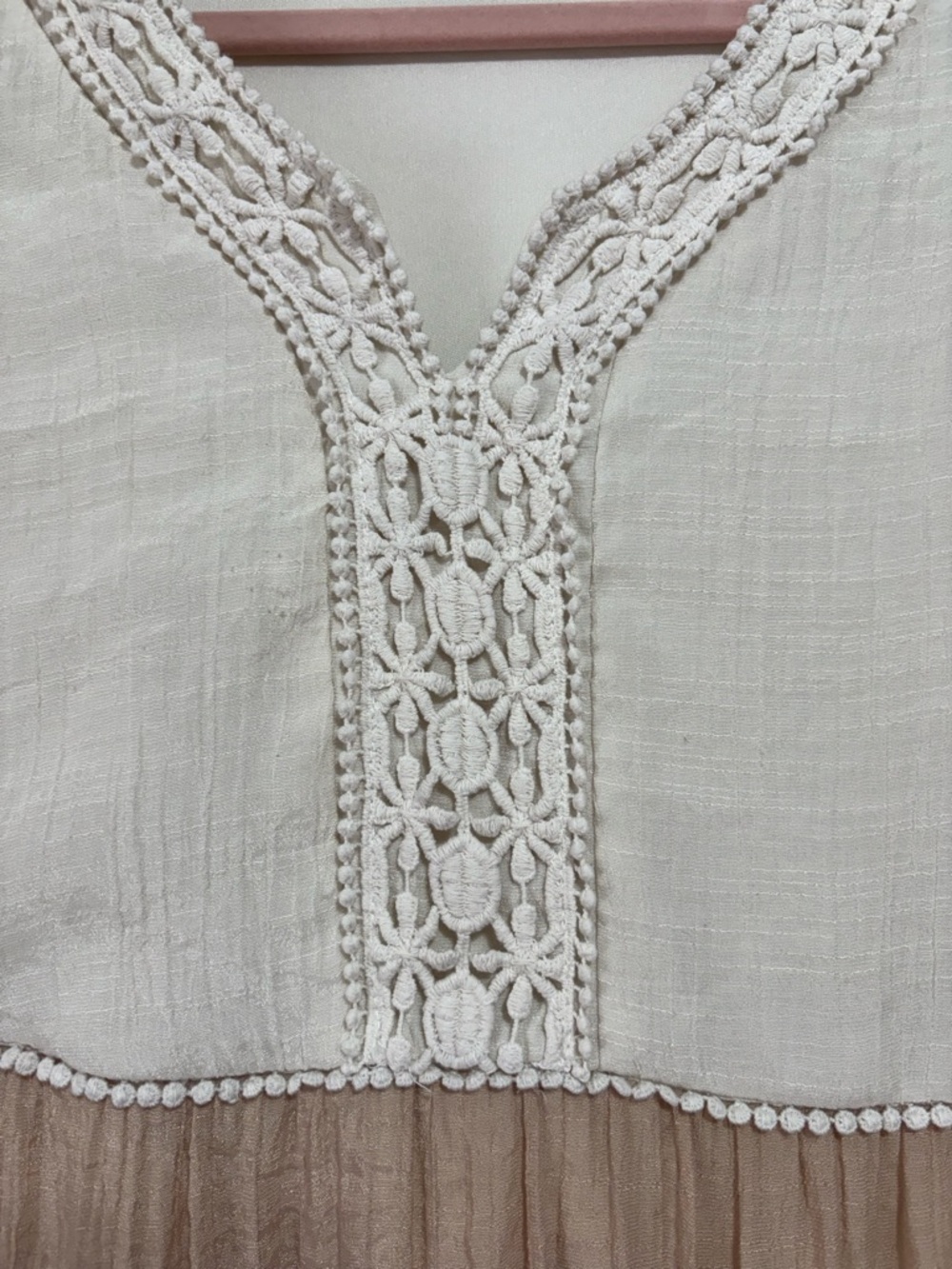 Boho Hippie Tiered V-Neck Mini Dress - Picture 3 of 7
